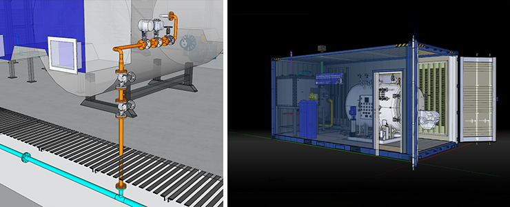 boiler house 3-D modelling